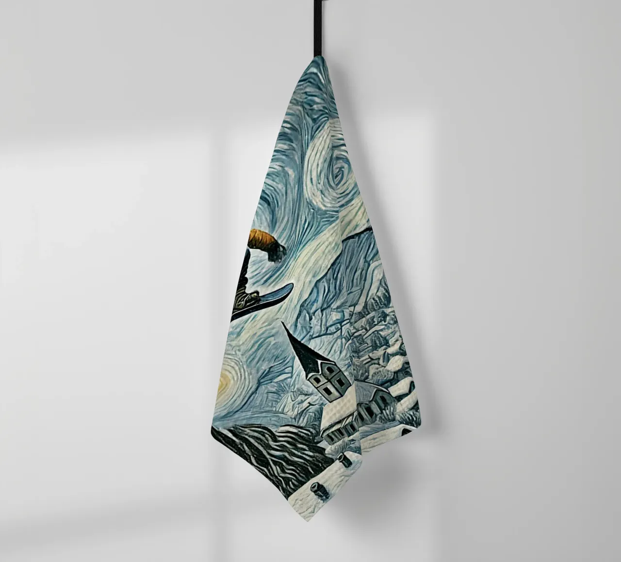 Snowboard Extravaganza Geschirrtuch von Vintage Van Gogh