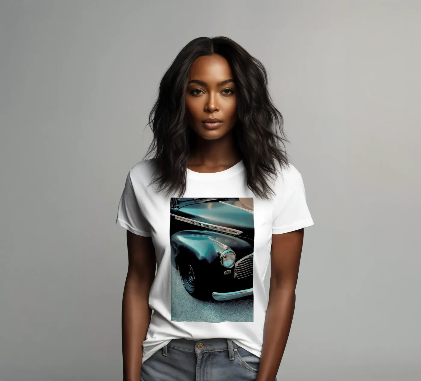Black Oldtimer t-shirt da donna da Sebastian Hilgetag