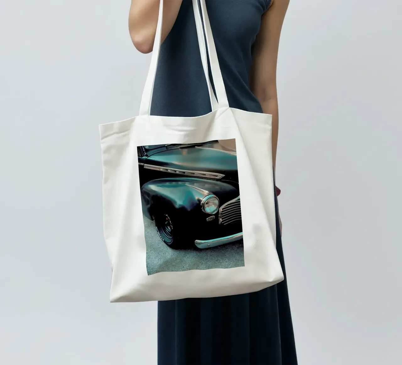 Black Oldtimer borsa in juta da Sebastian Hilgetag