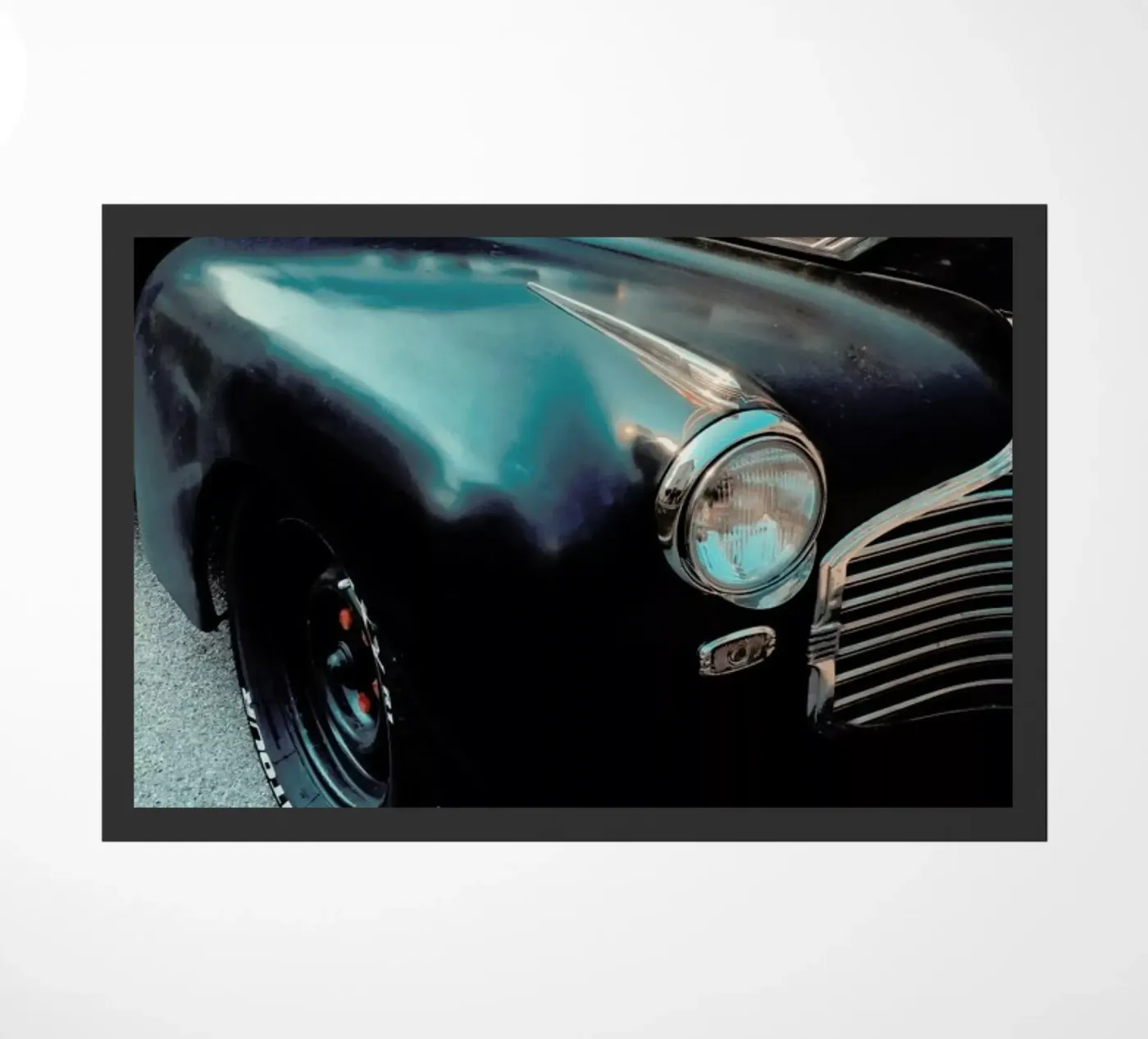 Black Oldtimer doormat by Sebastian Hilgetag