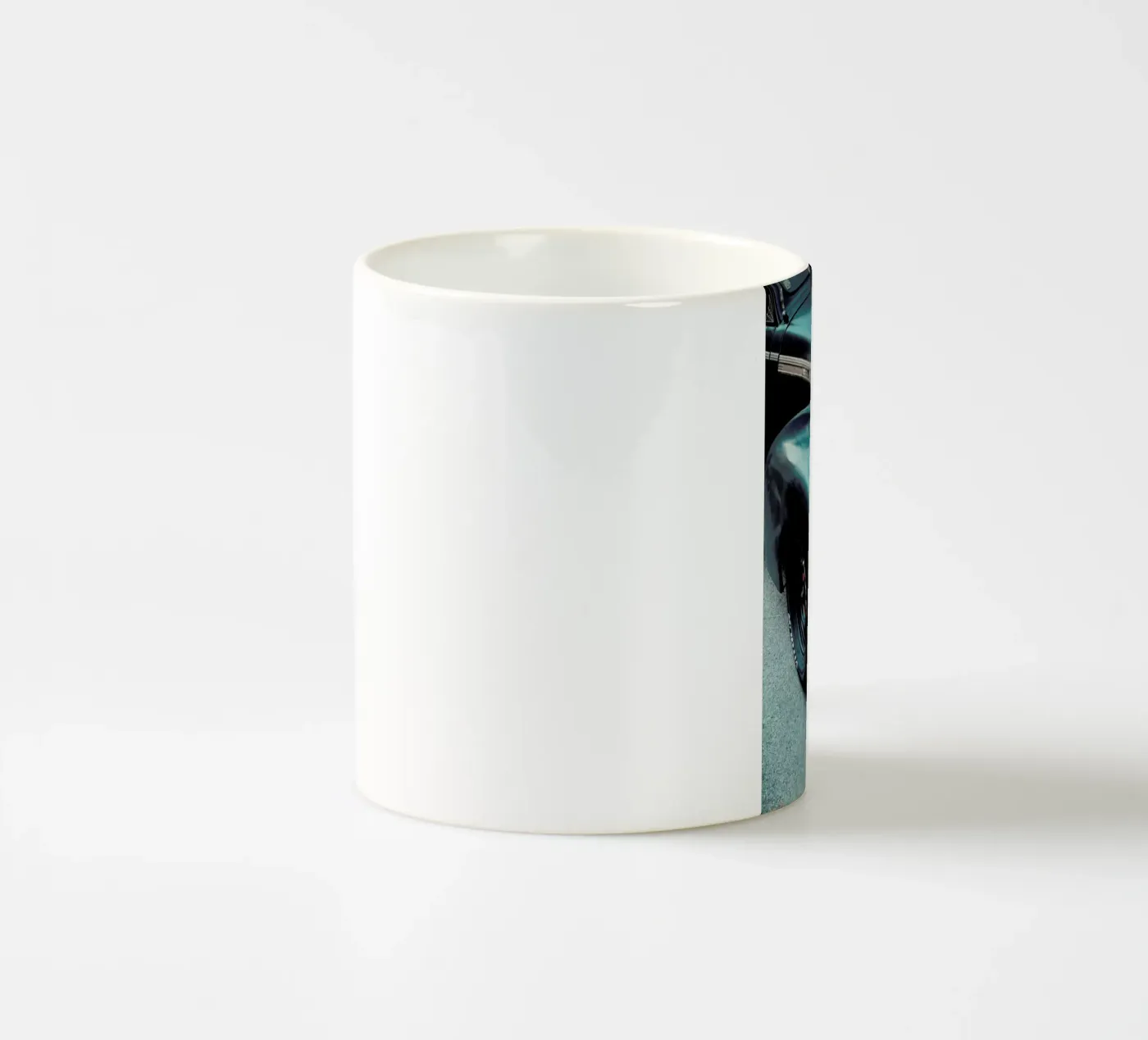Black Oldtimer ceramic mug by Sebastian Hilgetag