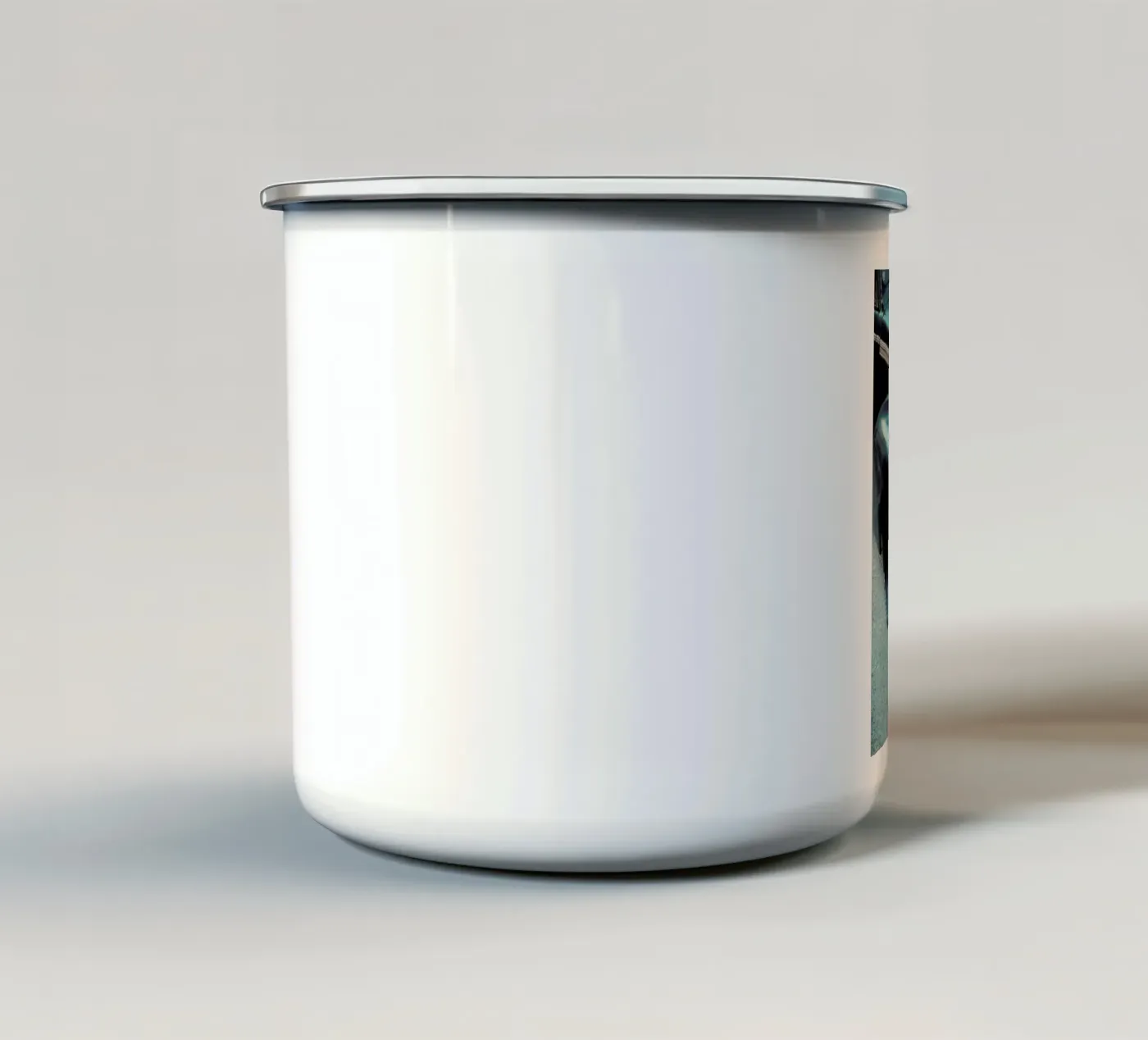 Black Oldtimer enamel mug by Sebastian Hilgetag