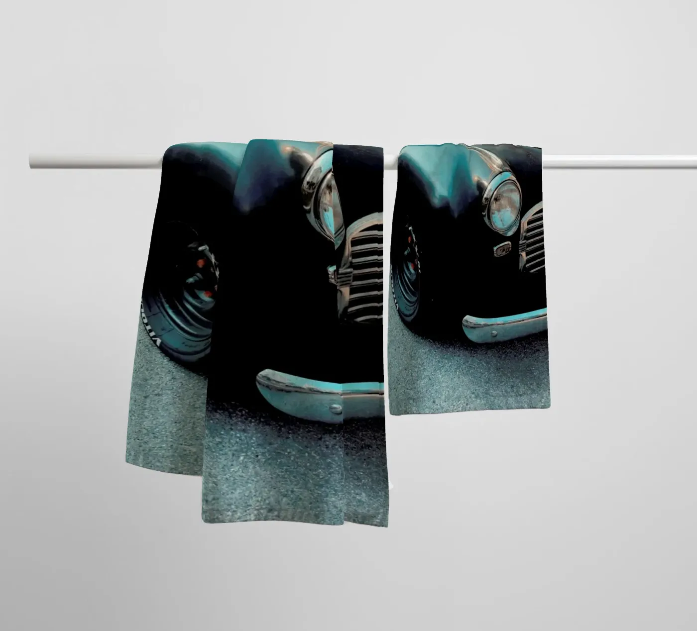 Black Oldtimer towel by Sebastian Hilgetag