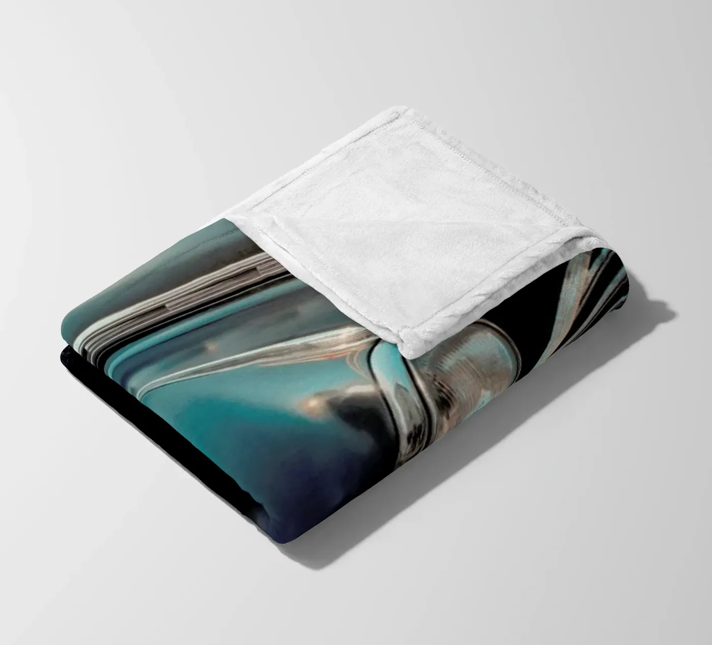 Black Oldtimer fleece blanket by Sebastian Hilgetag
