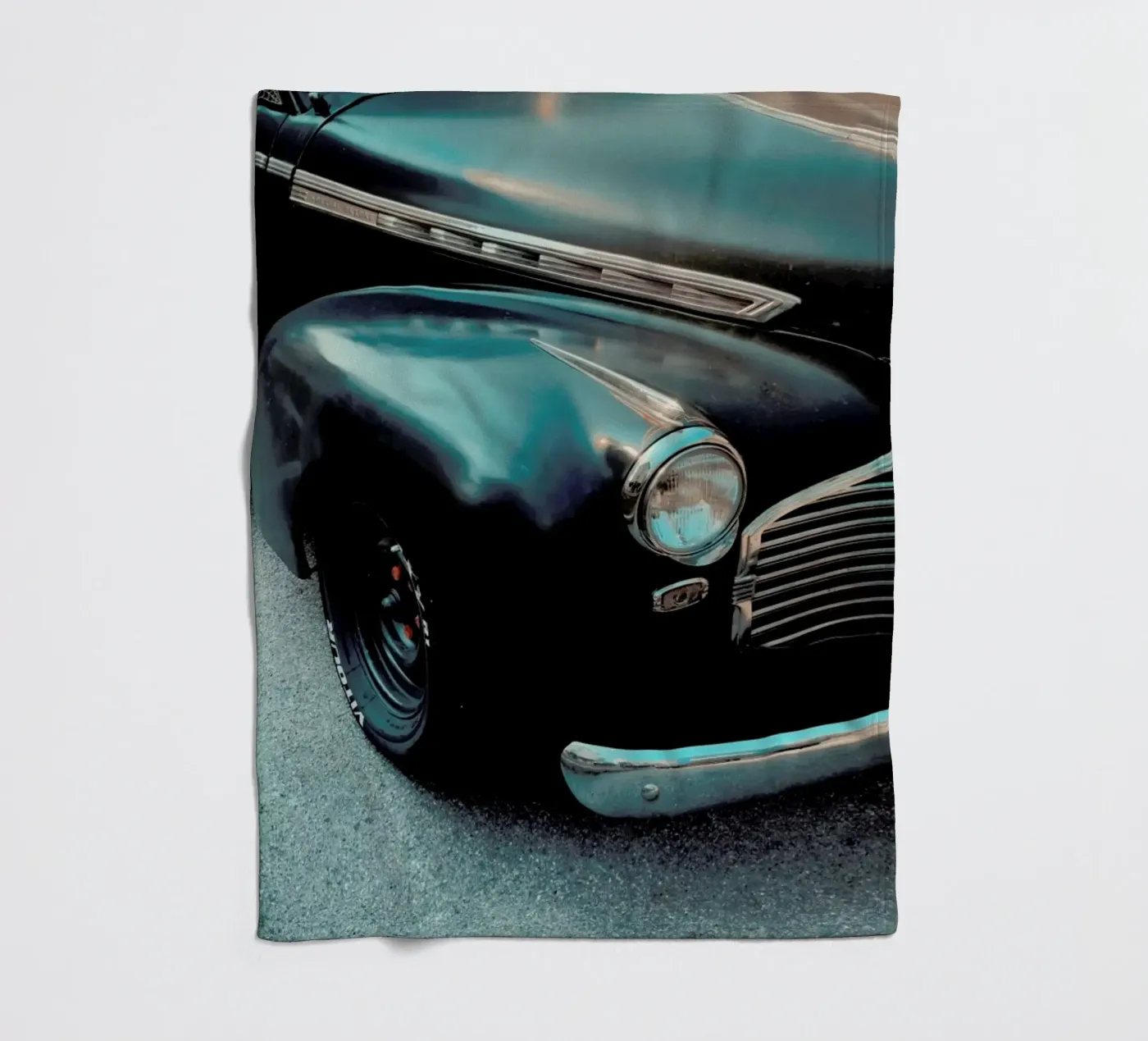 Black Oldtimer Fleecedecke von Sebastian Hilgetag