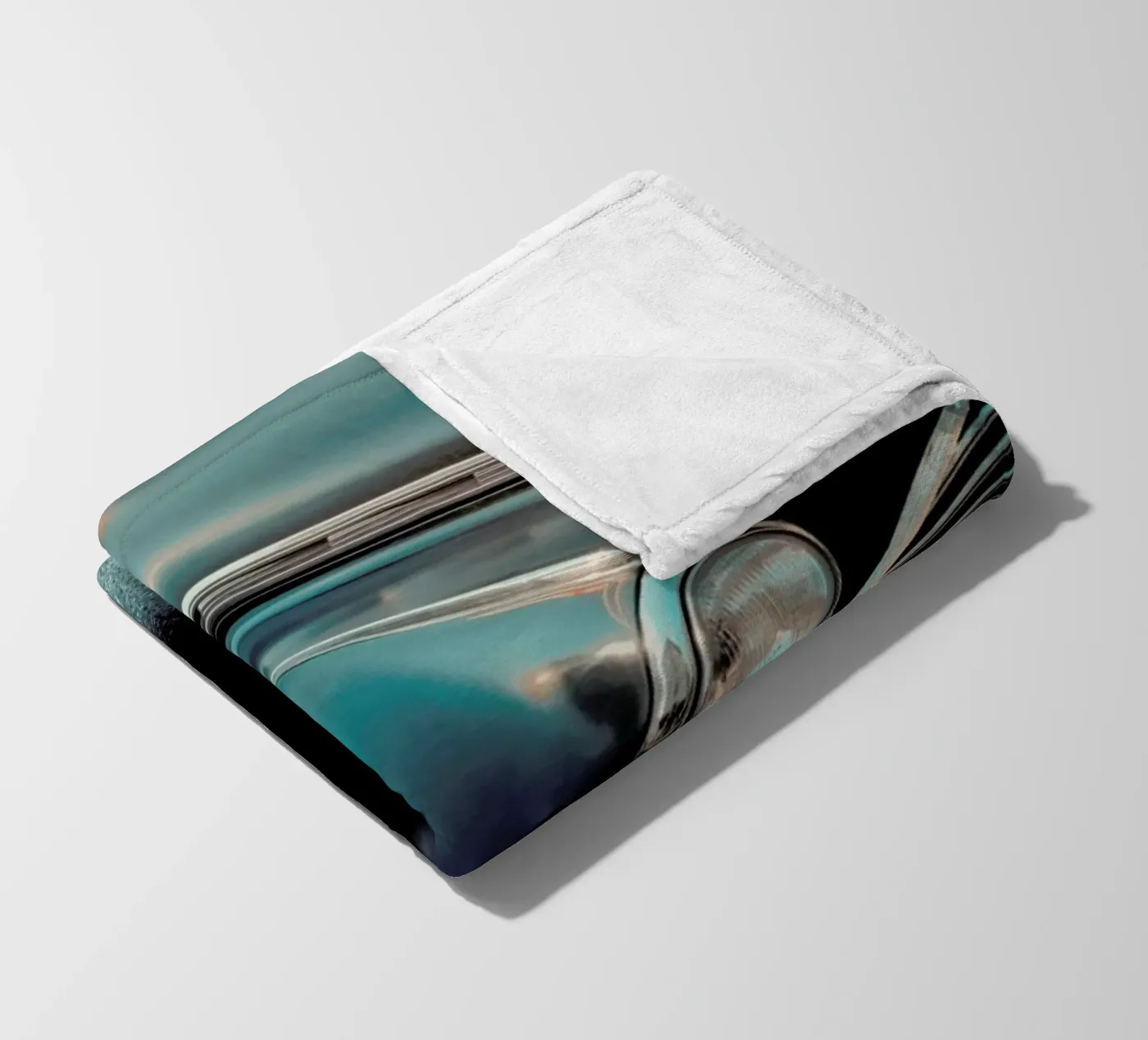 Black Oldtimer fleece blanket by Sebastian Hilgetag