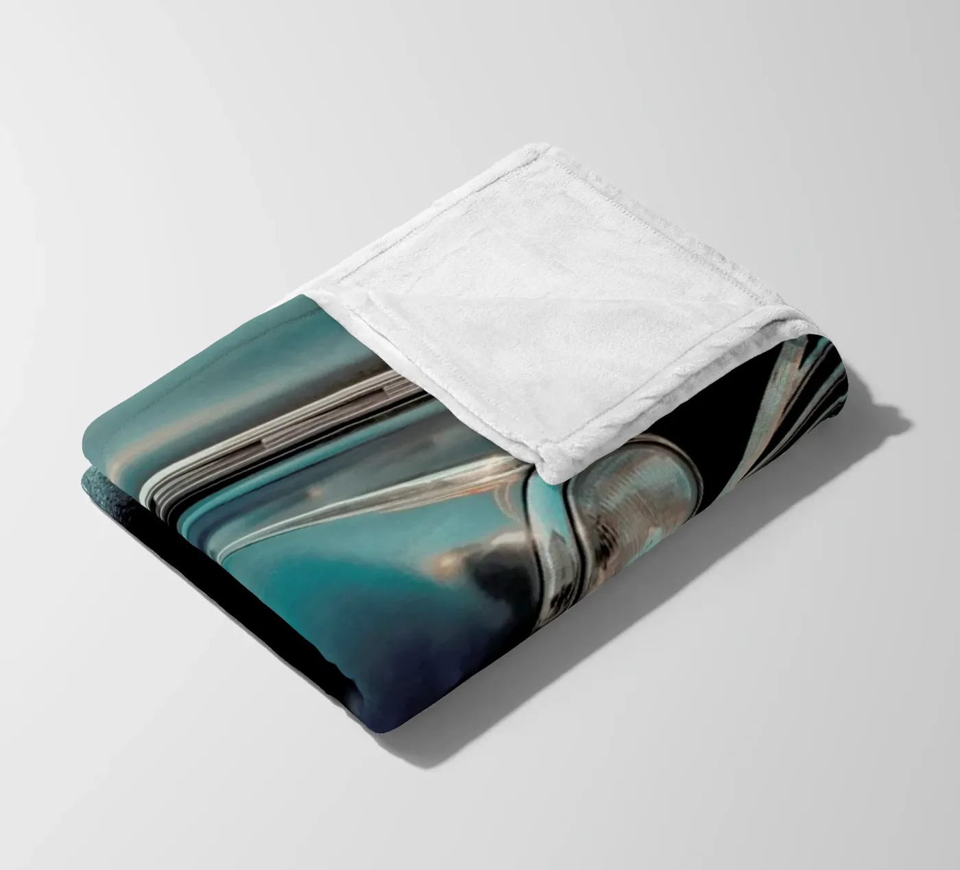 Black Oldtimer fleece blanket by Sebastian Hilgetag