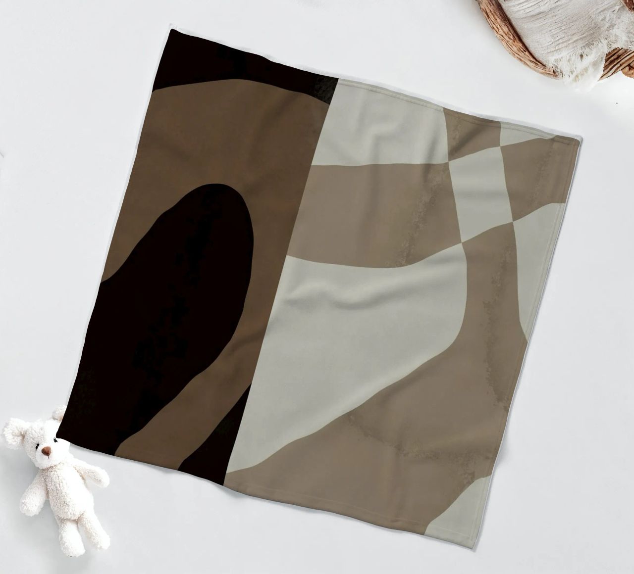 Ispo minimal neutral abstract 06 coperta in pile da Little Dean