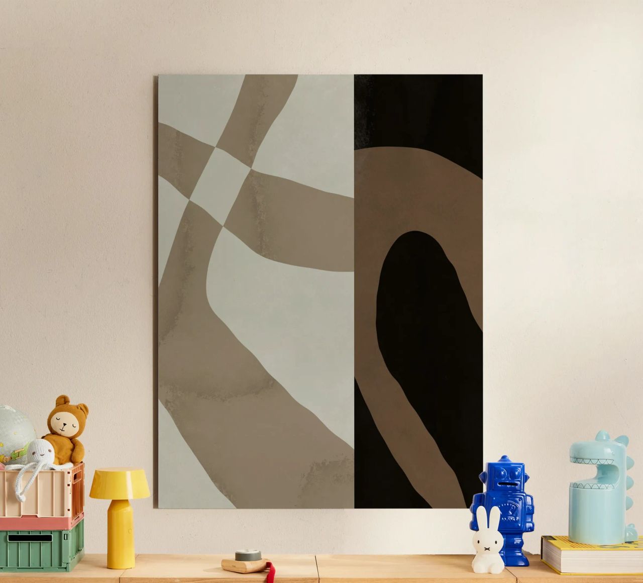 Ispo minimal neutral abstract 06 alluminio dibond da Little Dean