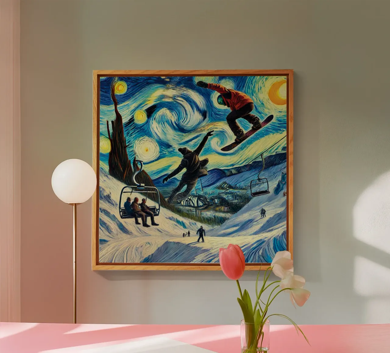 Snowboard Fantasy plexiglass da Vintage Van Gogh