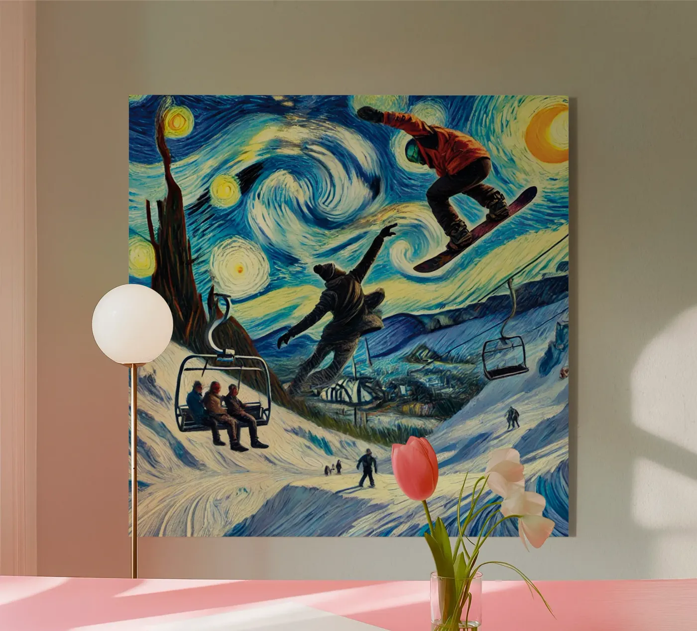 Snowboard Fantasy plexiglass da Vintage Van Gogh