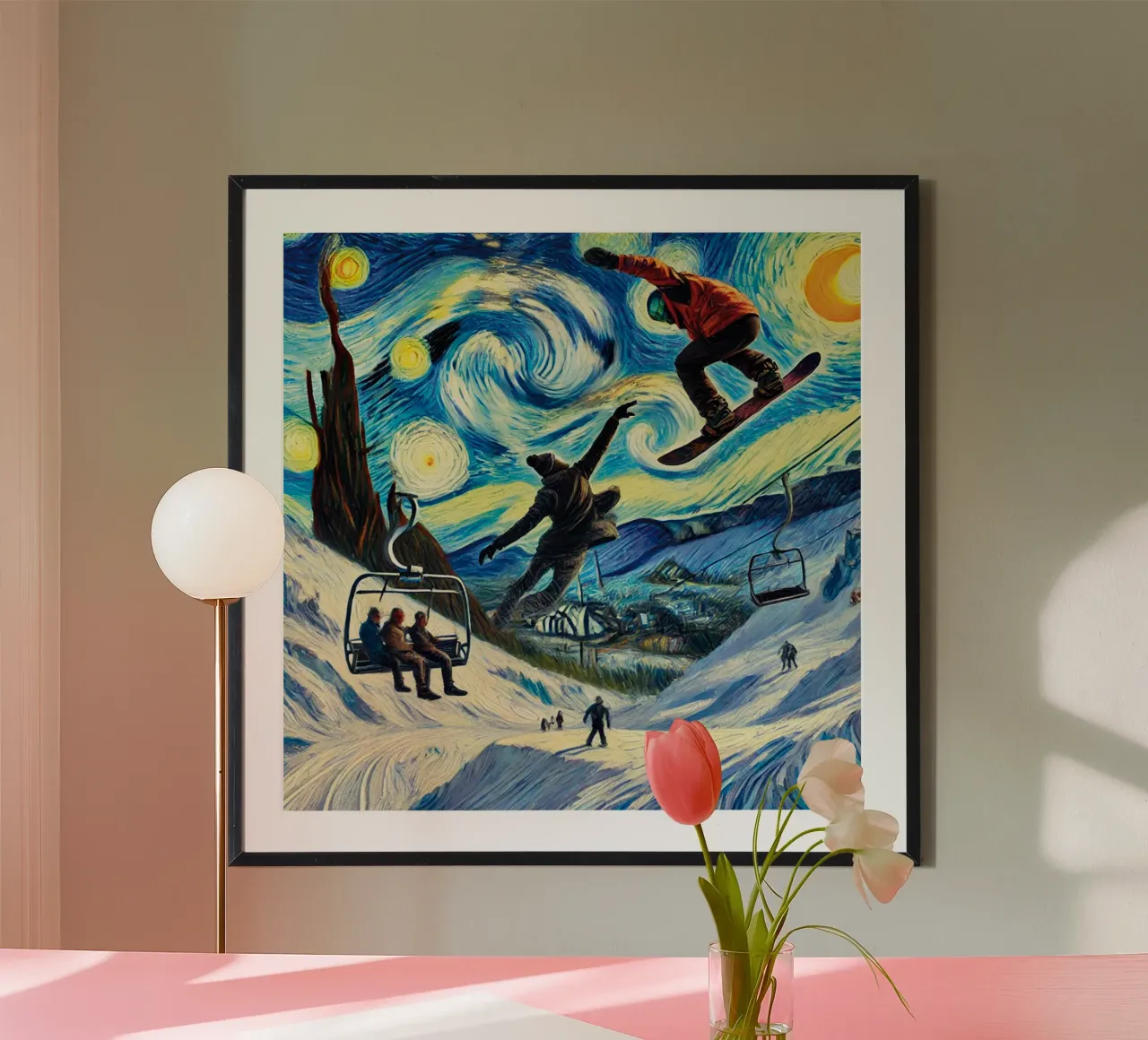 Snowboard Fantasy carta hahnemühle da Vintage Van Gogh
