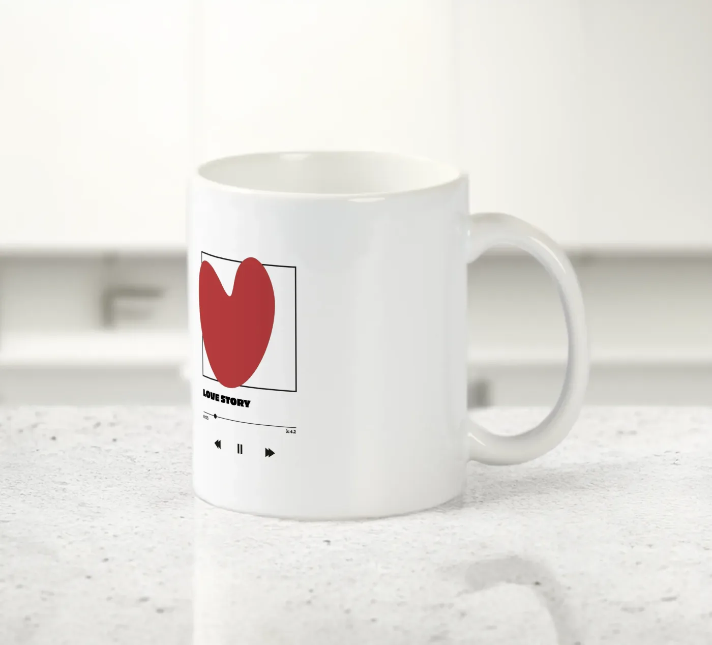 love story ceramic mug by be.