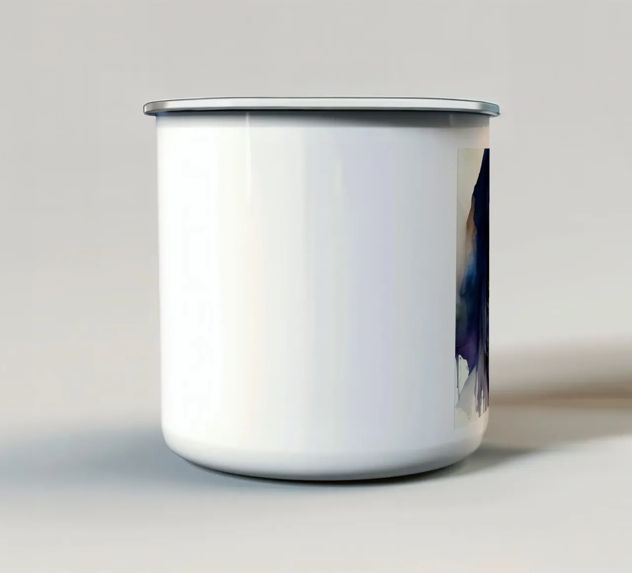 Acquerello Donna Tuareg tazza in smalto da Chromatic Fusion Studio