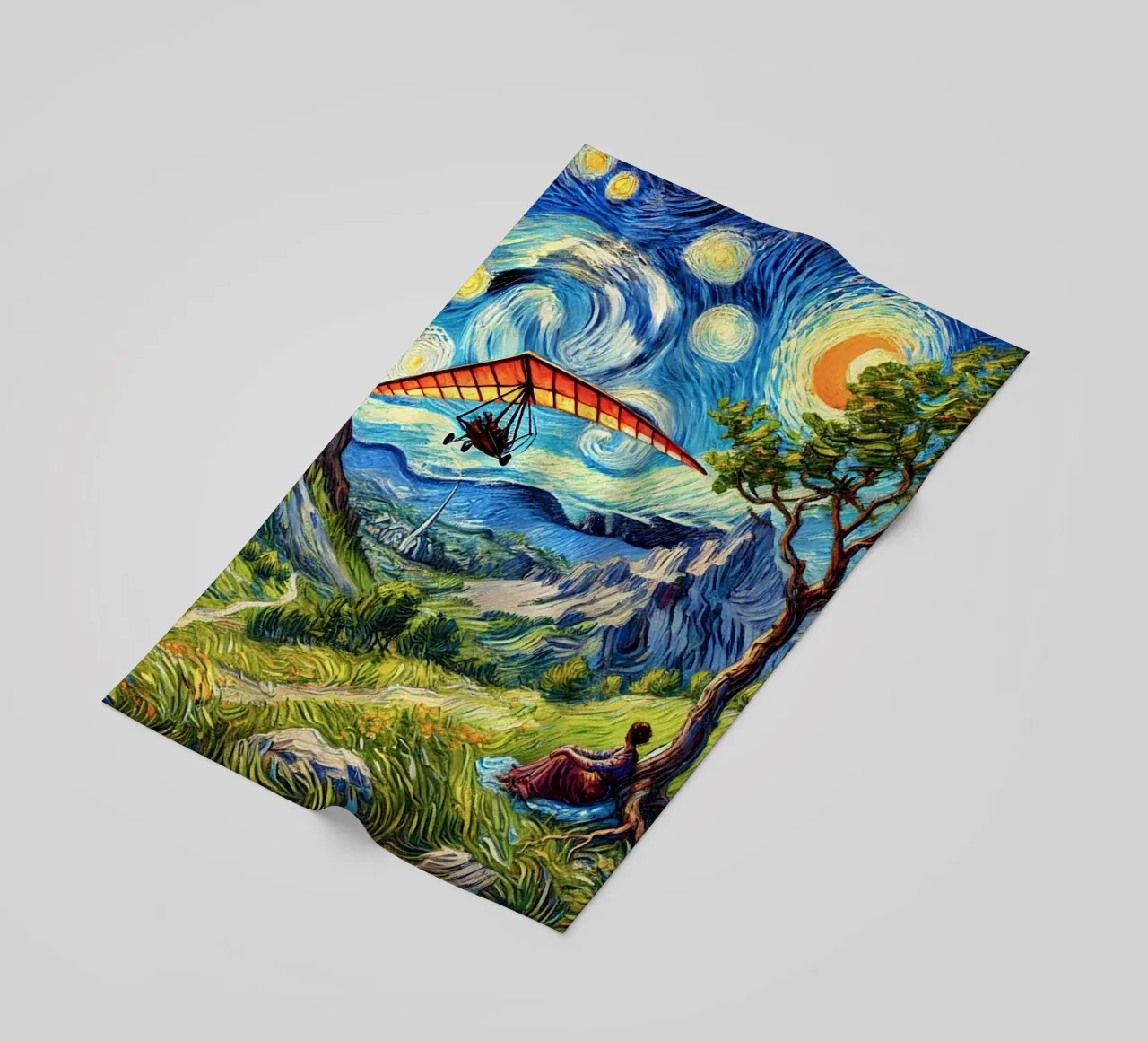 Valley Paraglide Fever telo mare da Vintage Van Gogh
