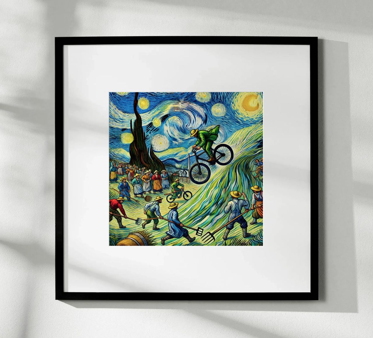 Van Gogh Mountainbike Galore poster by Vintage Van Gogh