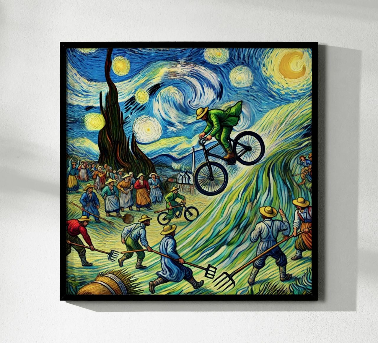 Van Gogh Mountainbike Galore poster by Vintage Van Gogh