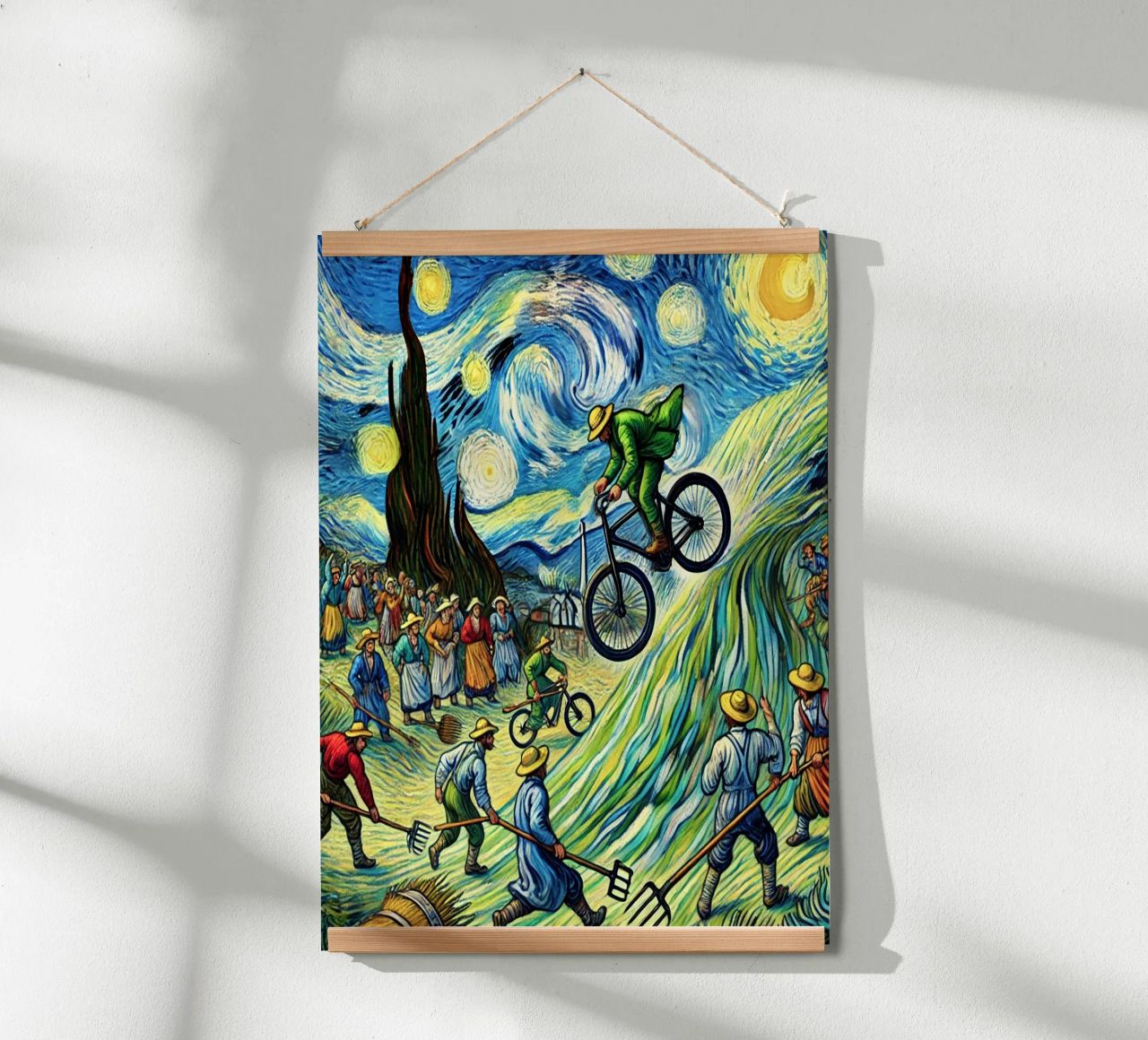 Van Gogh Mountainbike Galore poster by Vintage Van Gogh