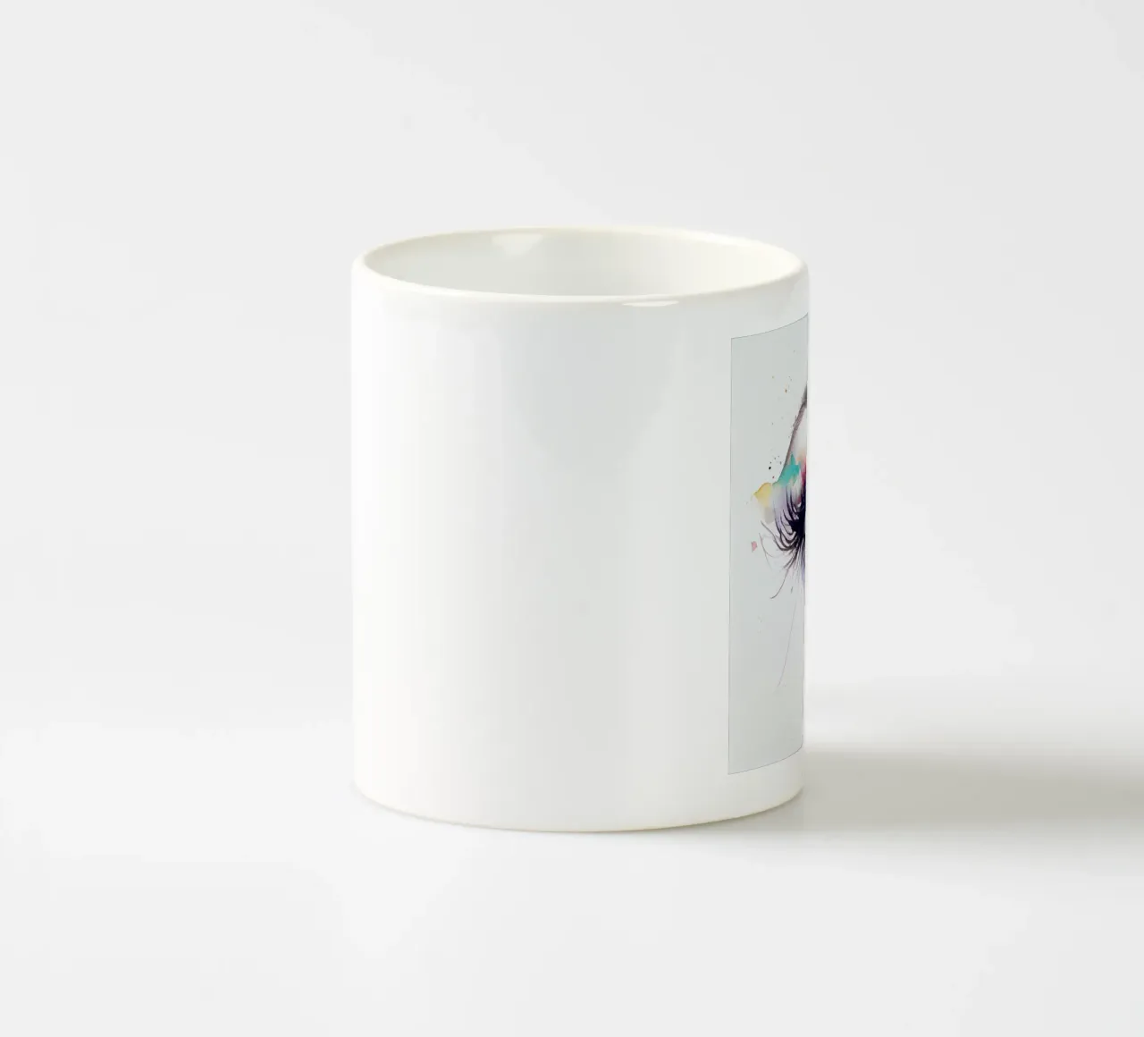 Acquerello Donna Occhio tazza in ceramica da Chromatic Fusion Studio