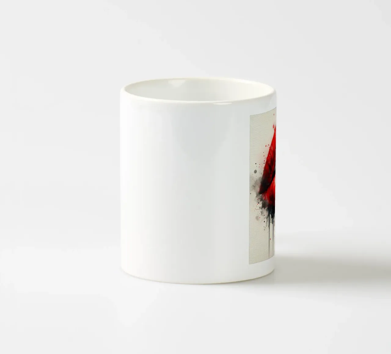 Labbra di donna acquerellate tazza in ceramica da Chromatic Fusion Studio