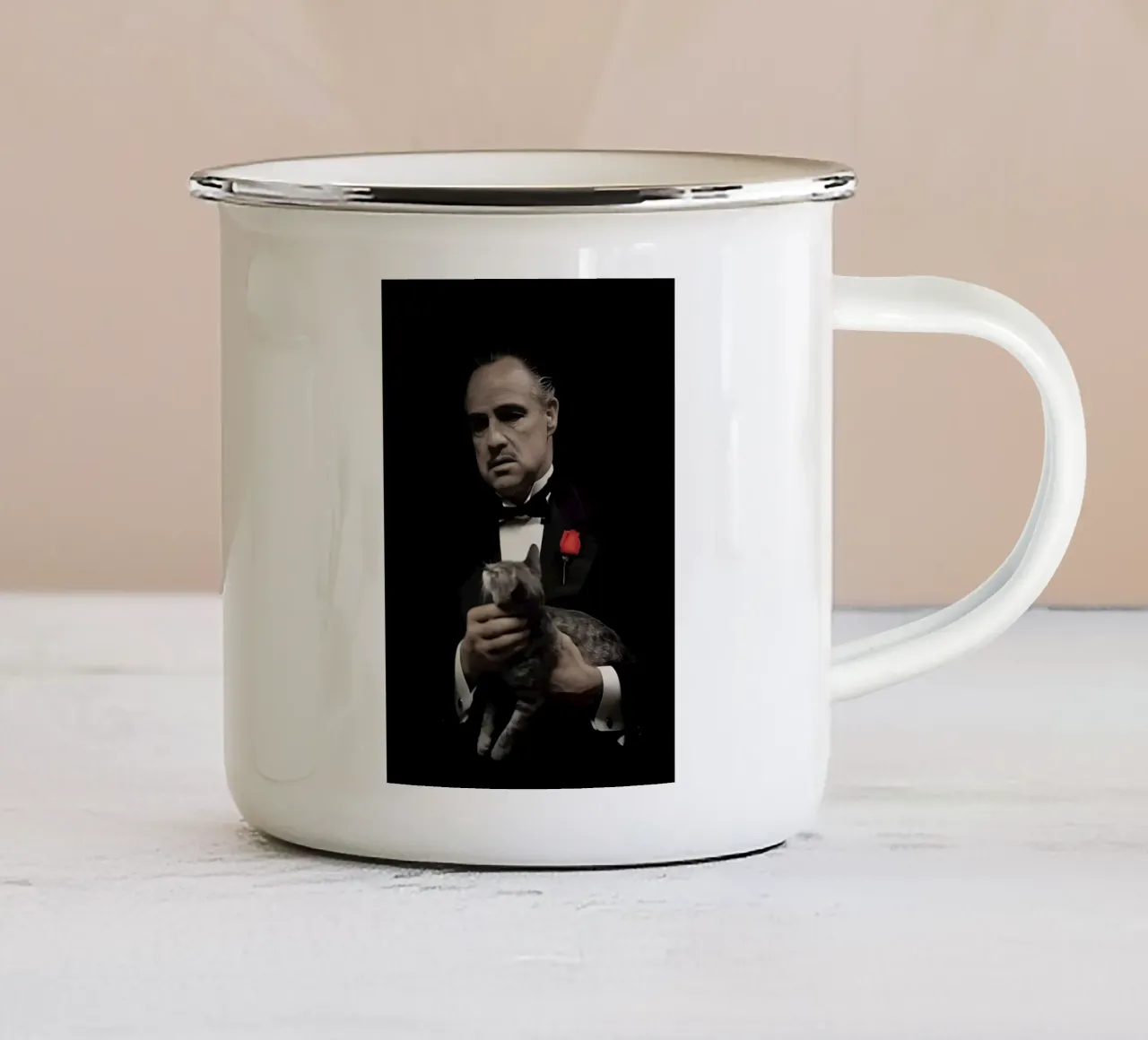 The God father tazza in smalto da Low poly art