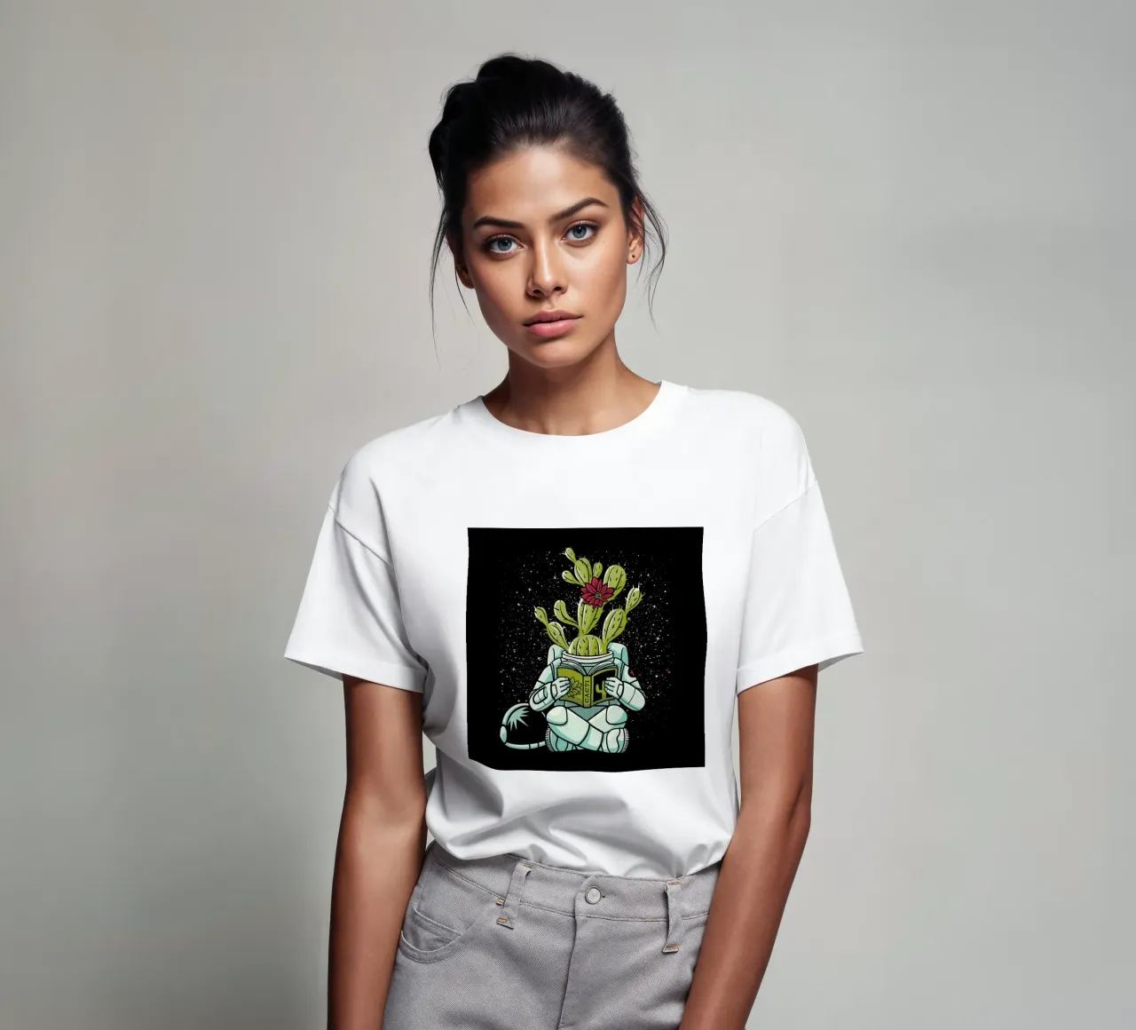 Astronaut Cactus Succulent t-shirt da Tobe Fonseca