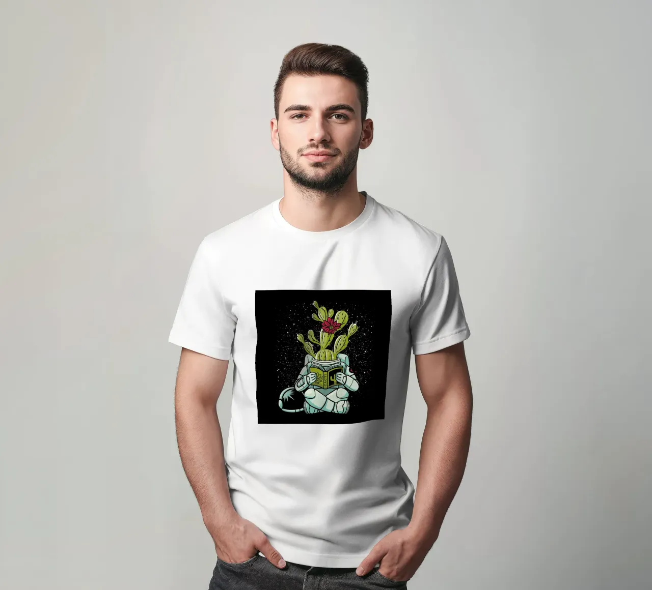 Astronaut Cactus Succulent t-shirt da Tobe Fonseca