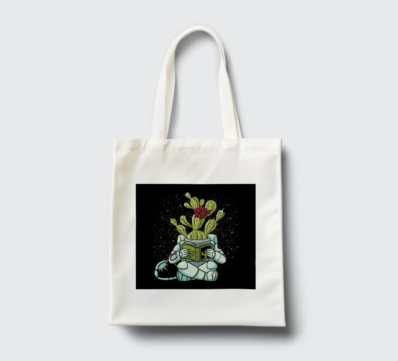 Astronaut Cactus Succulent borsa in juta da Tobe Fonseca