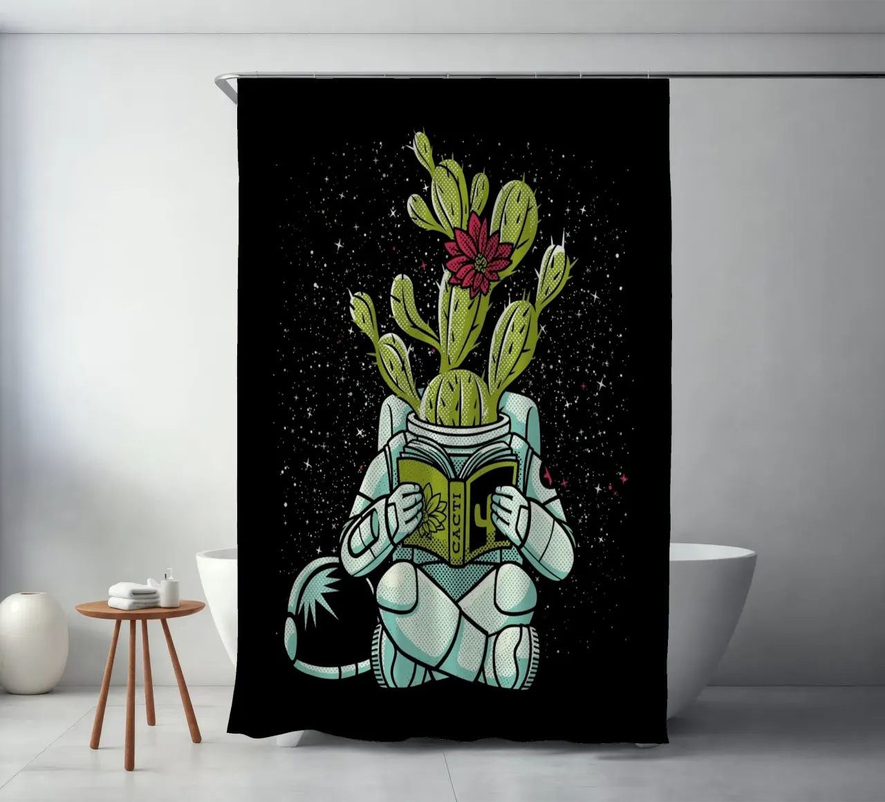 Astronaut Cactus Succulent tenda da doccia da Tobe Fonseca