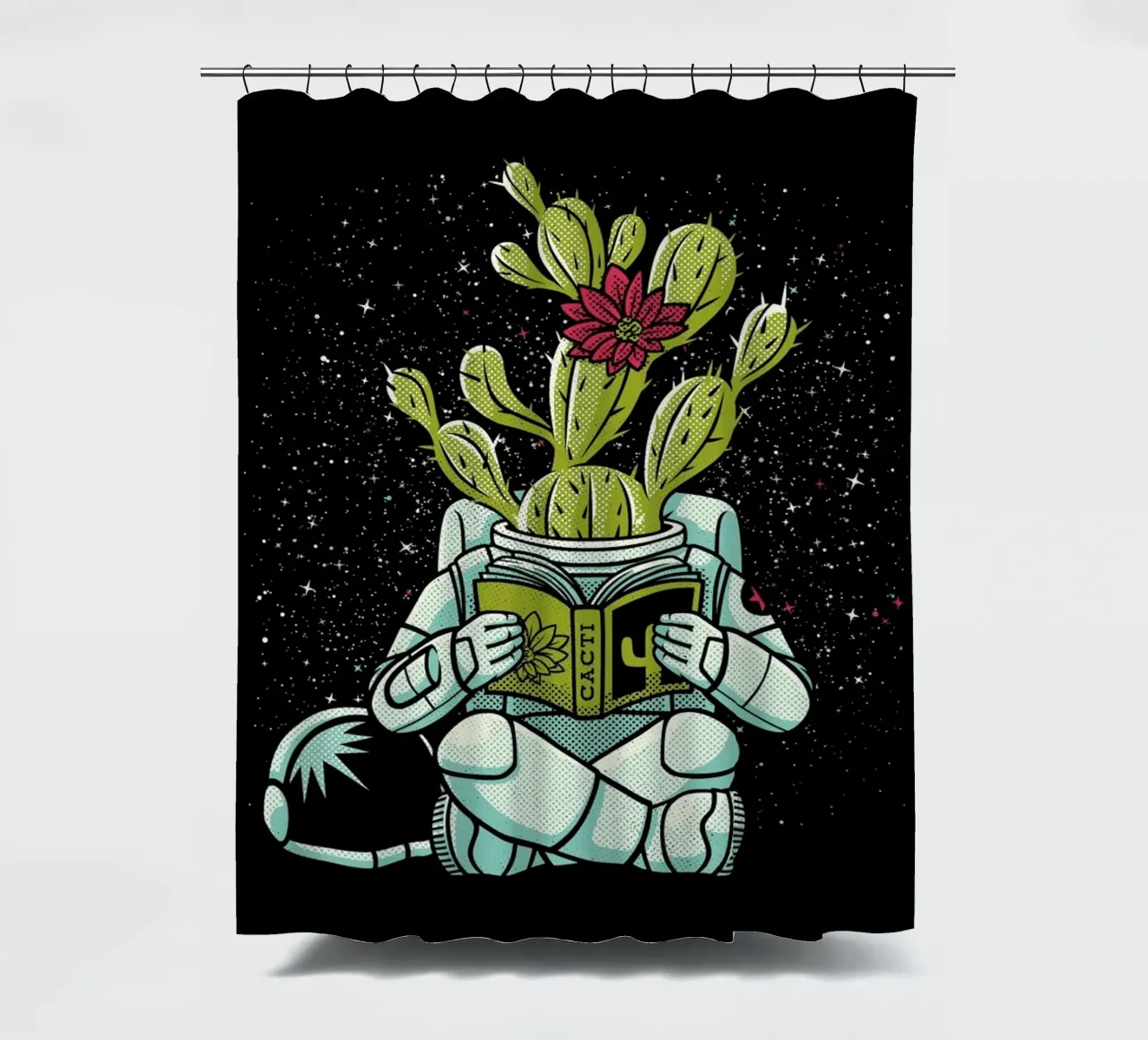 Astronaut Cactus Succulent tenda da doccia da Tobe Fonseca