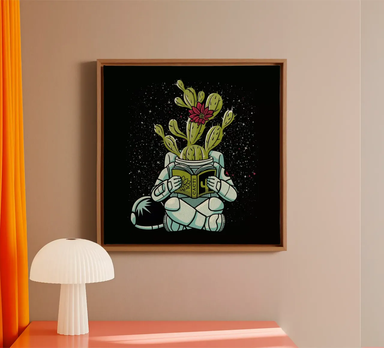Astronaut Cactus Succulent Leinwand von Tobe Fonseca