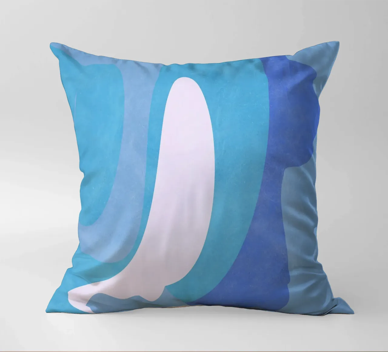 Forme astratte blu cuscino da lovely lines