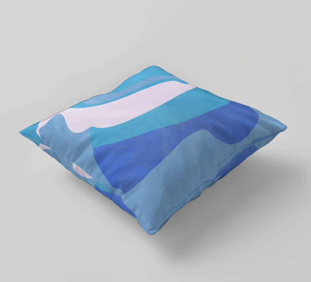 Forme astratte blu cuscino da lovely lines