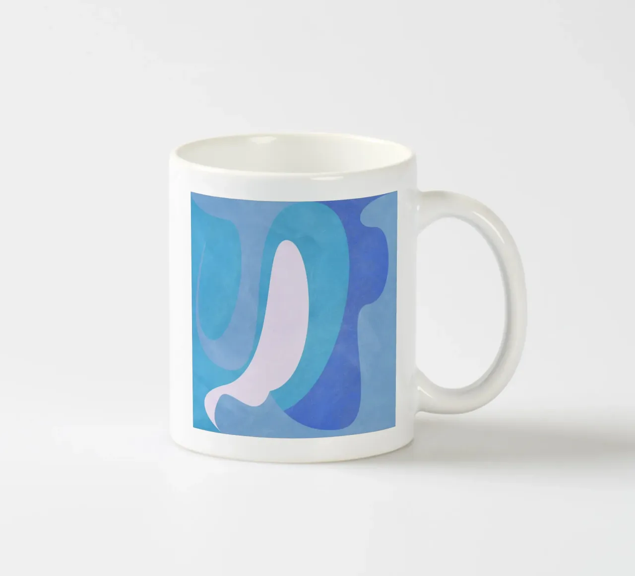 Forme astratte blu tazza in ceramica da lovely lines