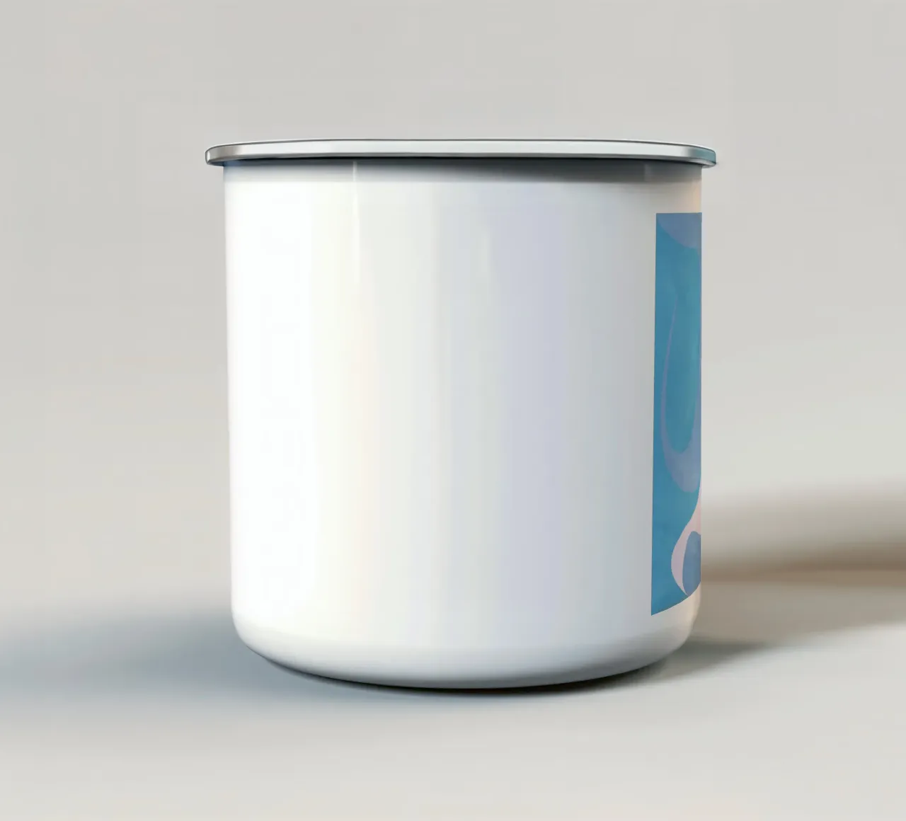 Forme astratte blu tazza in smalto da lovely lines