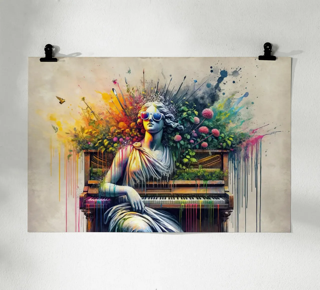 Musa classica in tinte moderne che sfidano le norme poster da Chromatic Fusion Studio