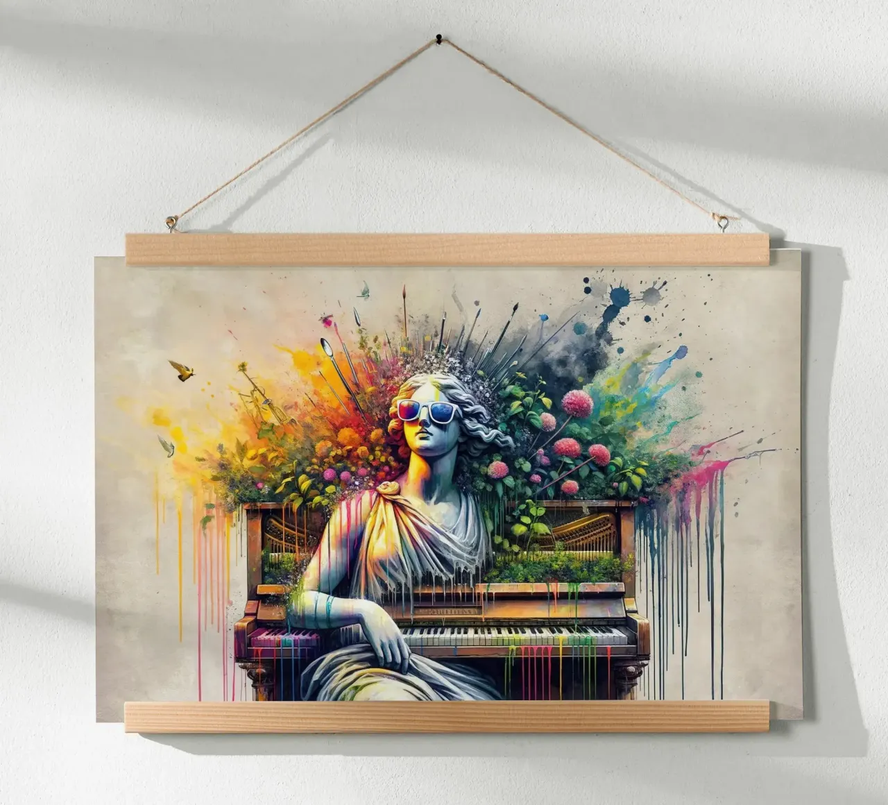 Musa classica in tinte moderne che sfidano le norme poster da Chromatic Fusion Studio