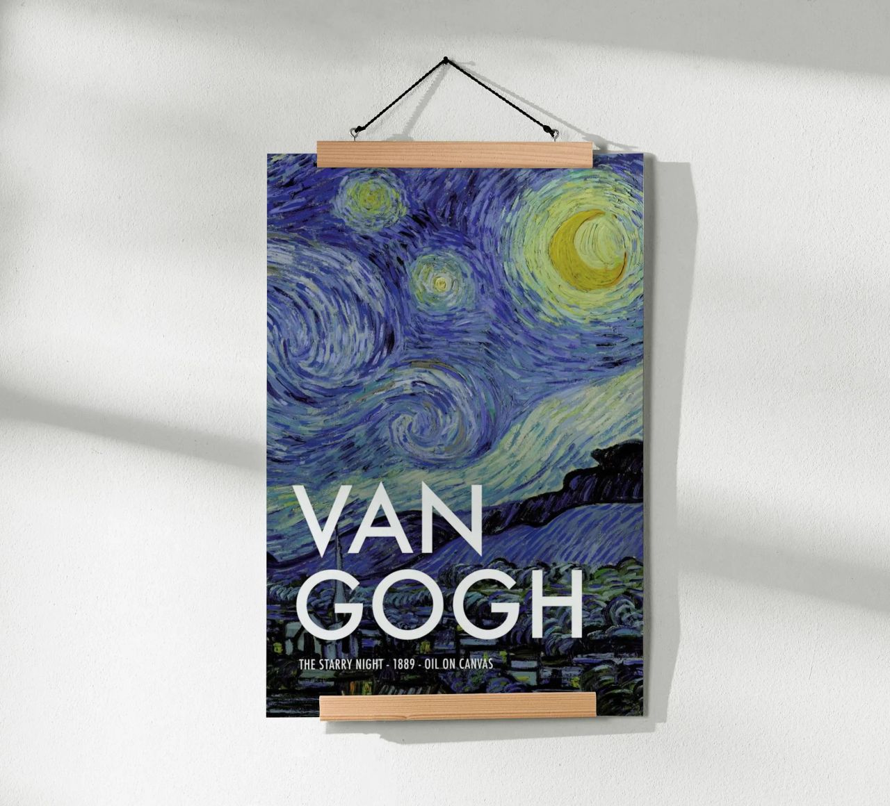 van Gogh - The Starry Night, 1889 II Poster von Vintage by JUNIQE
