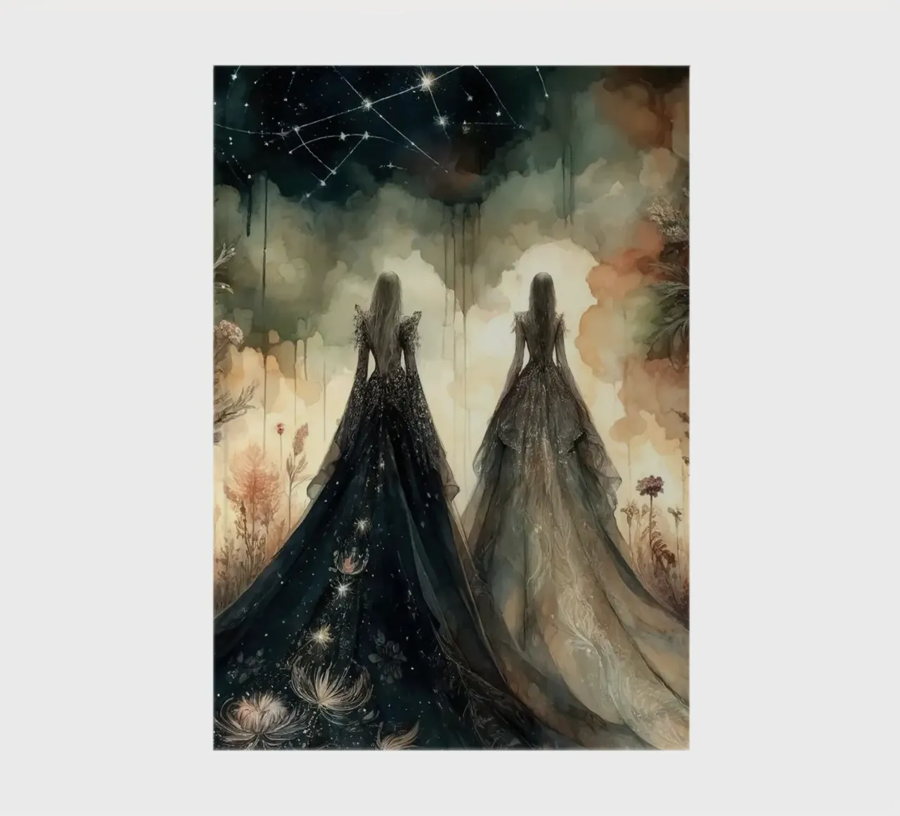 Cosmic Garden Gaze notebook by Chromatic Fusion Studio