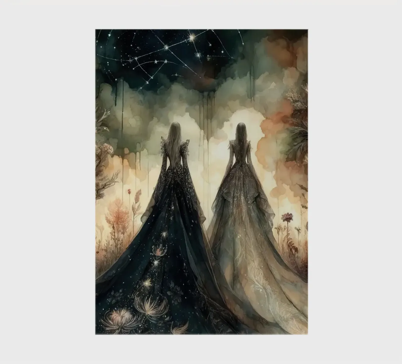 Cosmic Garden Gaze notebook by Chromatic Fusion Studio