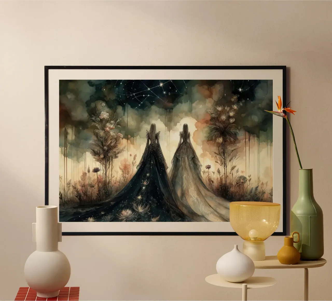 Kosmischer Gartenblick Hahnemühle von Chromatic Fusion Studio