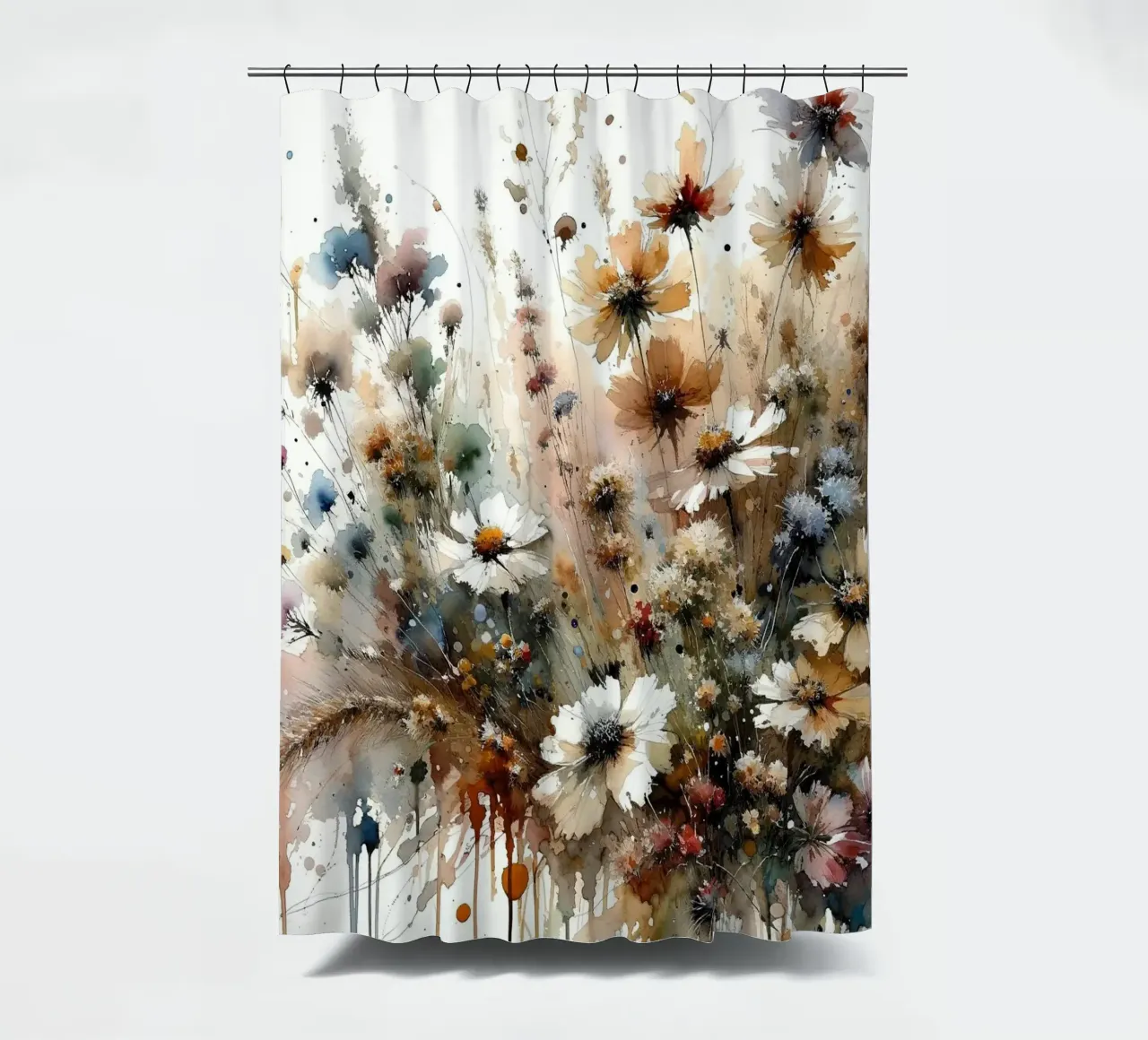 Daisy Meadow Vibes tenda da doccia da Chromatic Fusion Studio