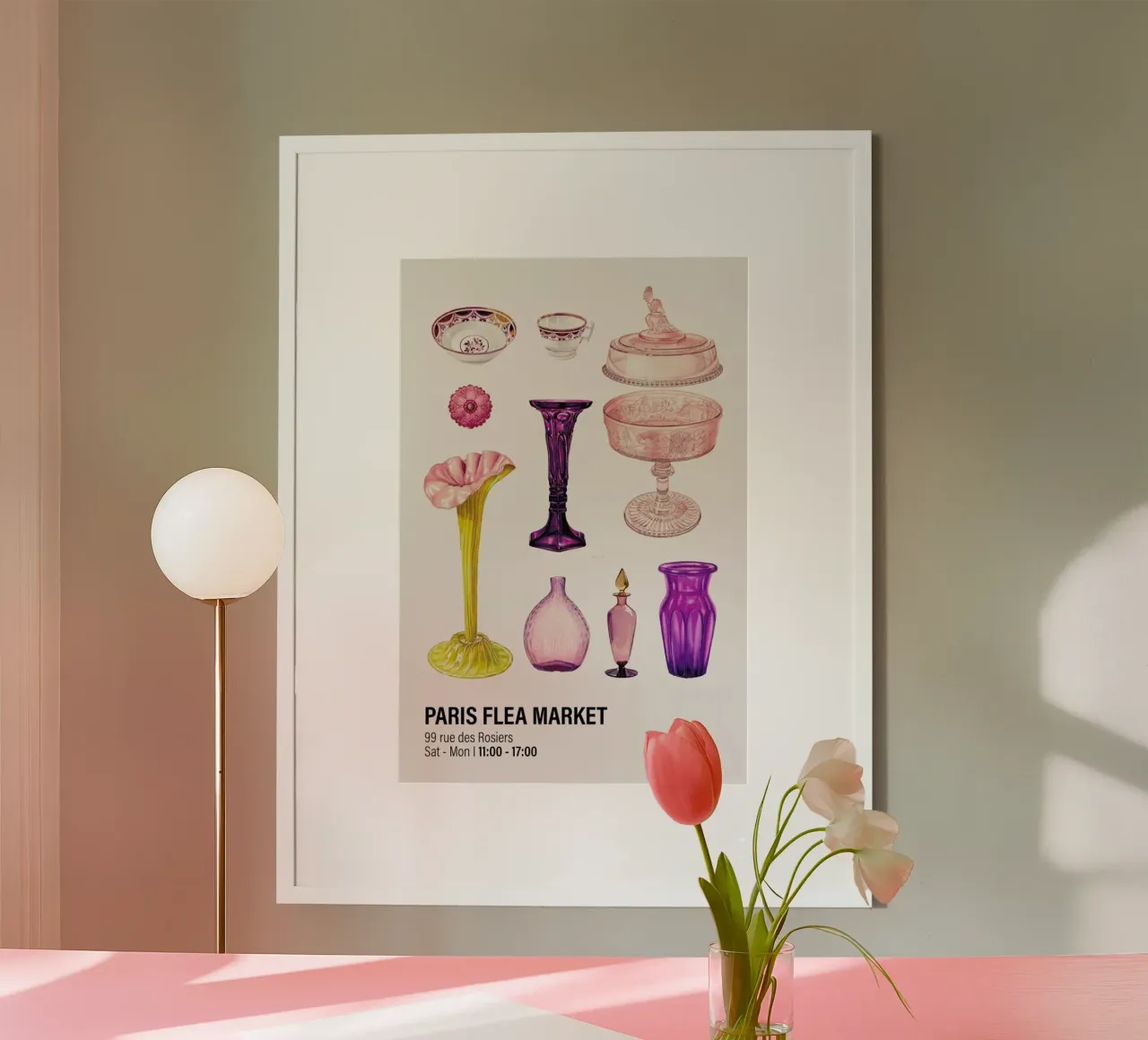 Paris Flea Market II poster da Vintage by JUNIQE