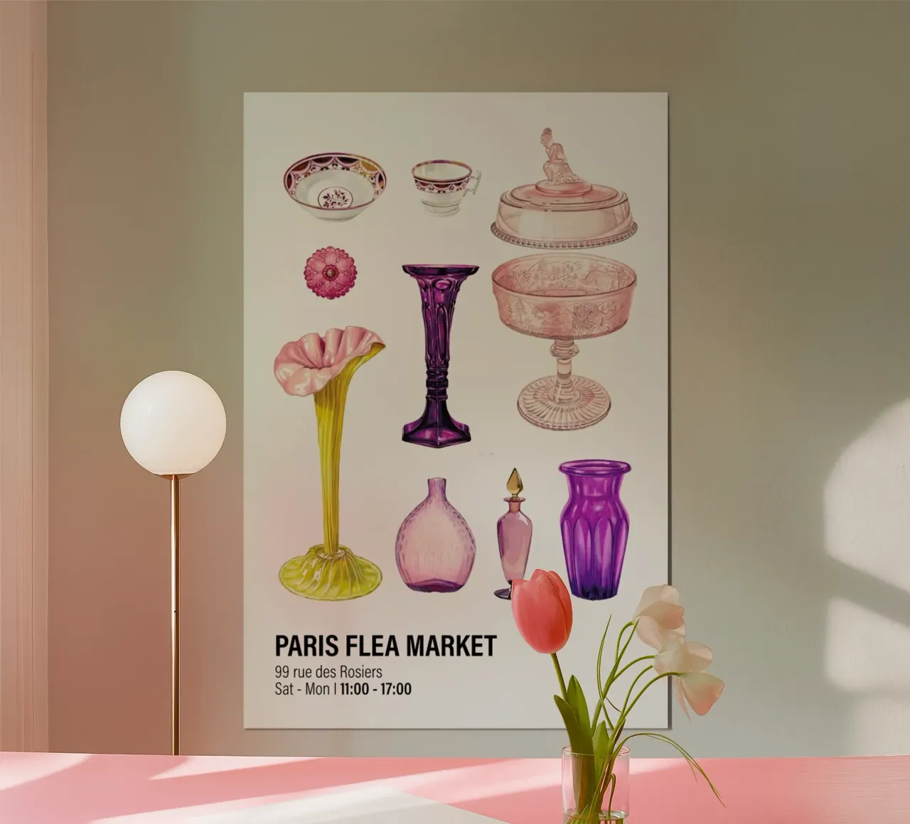 Paris Flea Market II poster da Vintage by JUNIQE