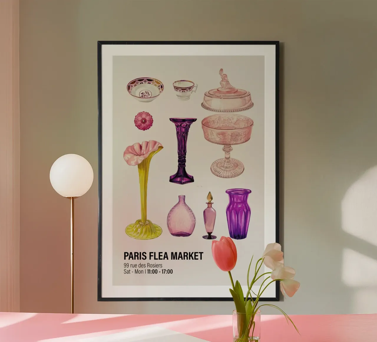 Paris Flea Market II poster da Vintage by JUNIQE