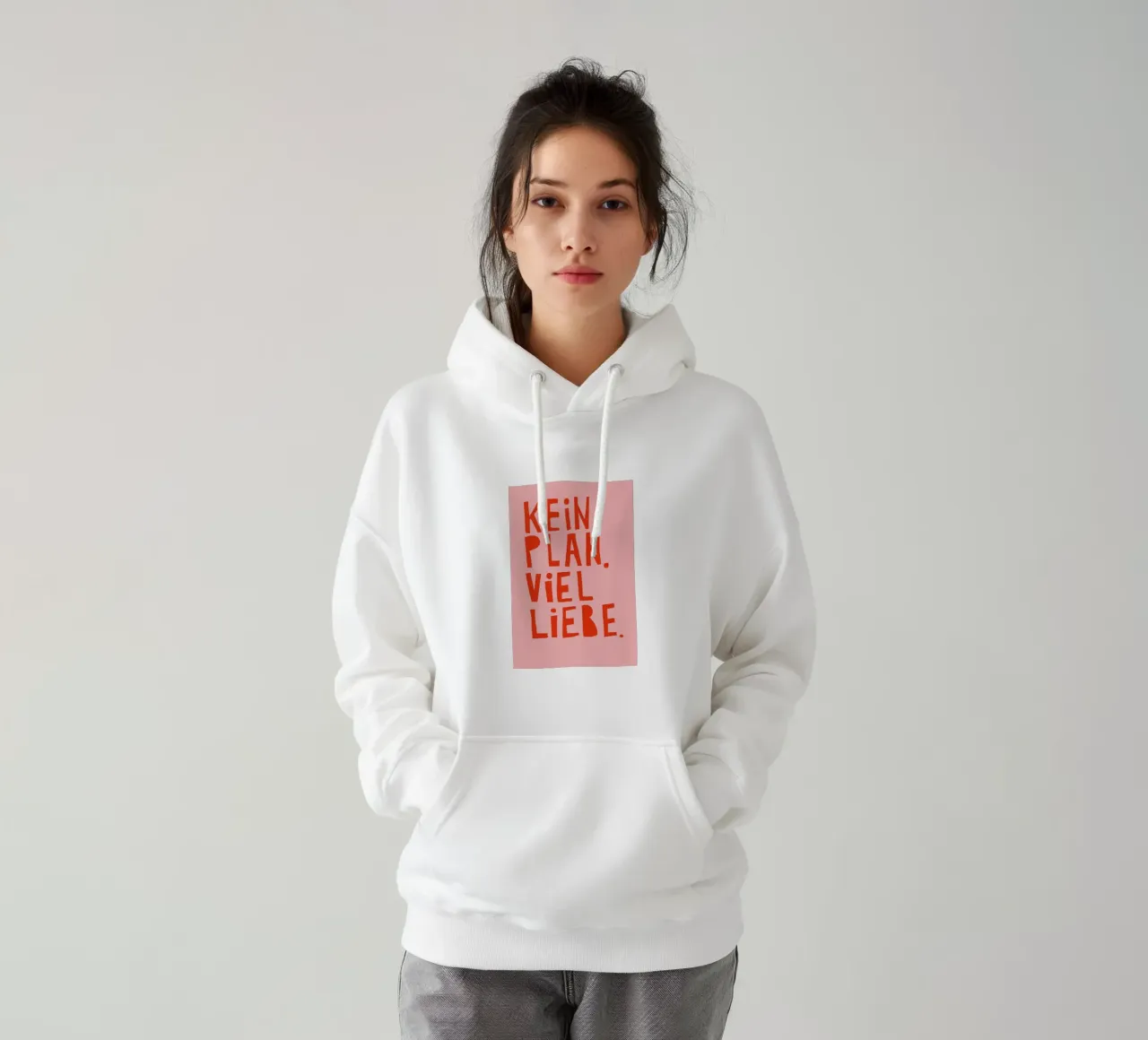 Kein Plan. Viel Liebe. felpa con cappuccio da fraeuleinvonfuchs
