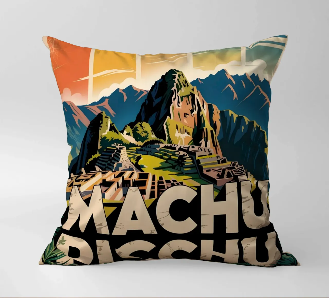 Machu Picchu cuscino da Vintage Travel Art