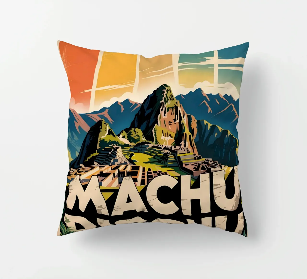 Machu Picchu cuscino da Vintage Travel Art
