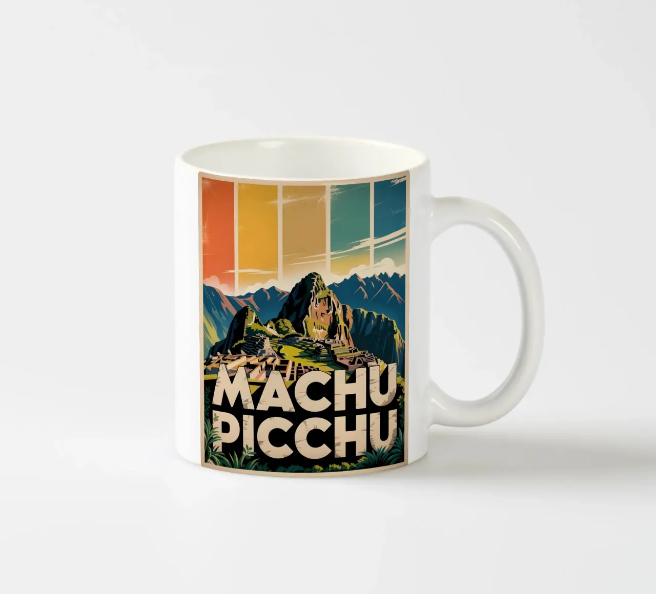 Machu Picchu tazza in ceramica da Vintage Travel Art