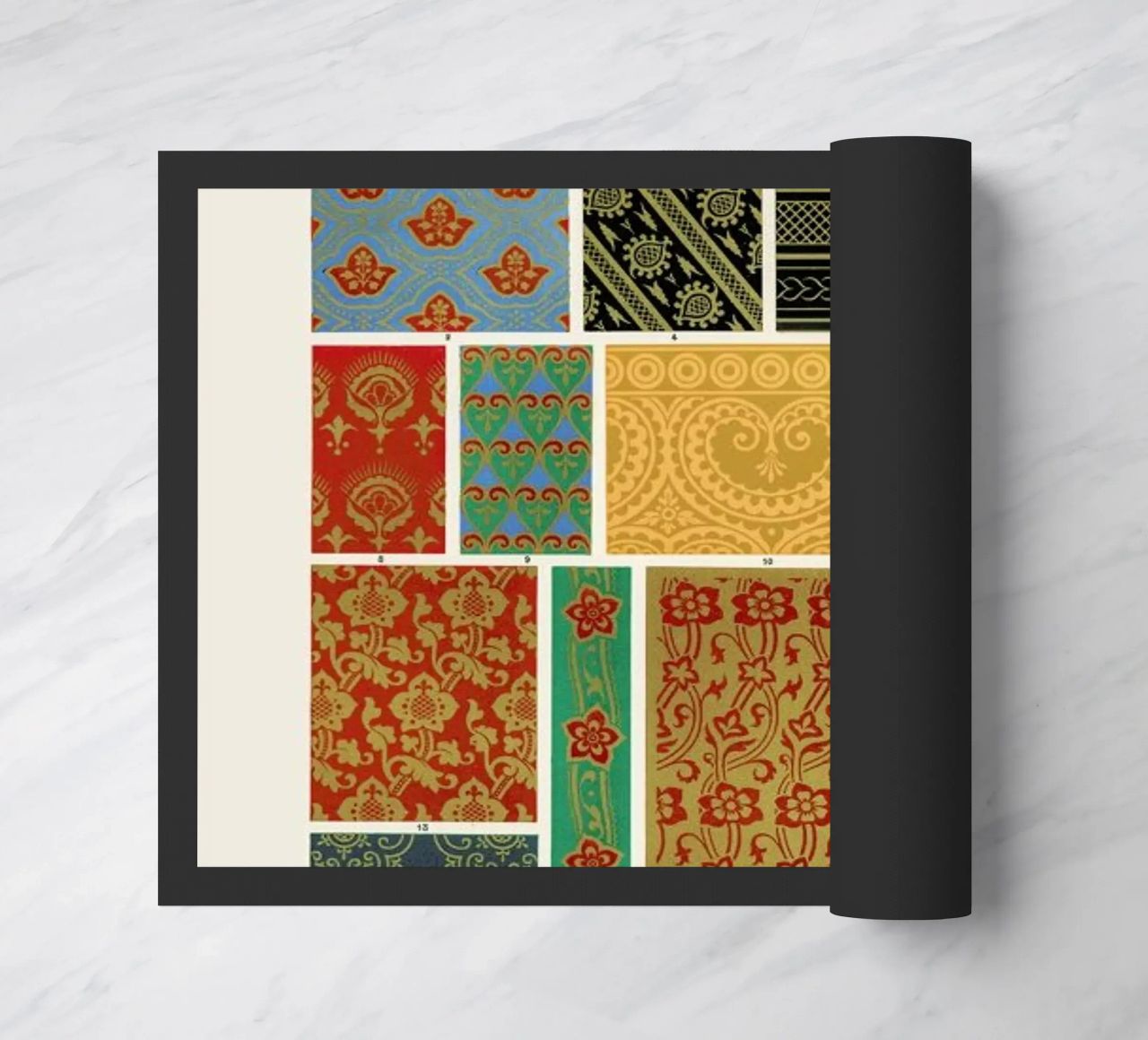 Racinet -  Medieval  Ornamental Pattern III felpudo de Vintage by JUNIQE